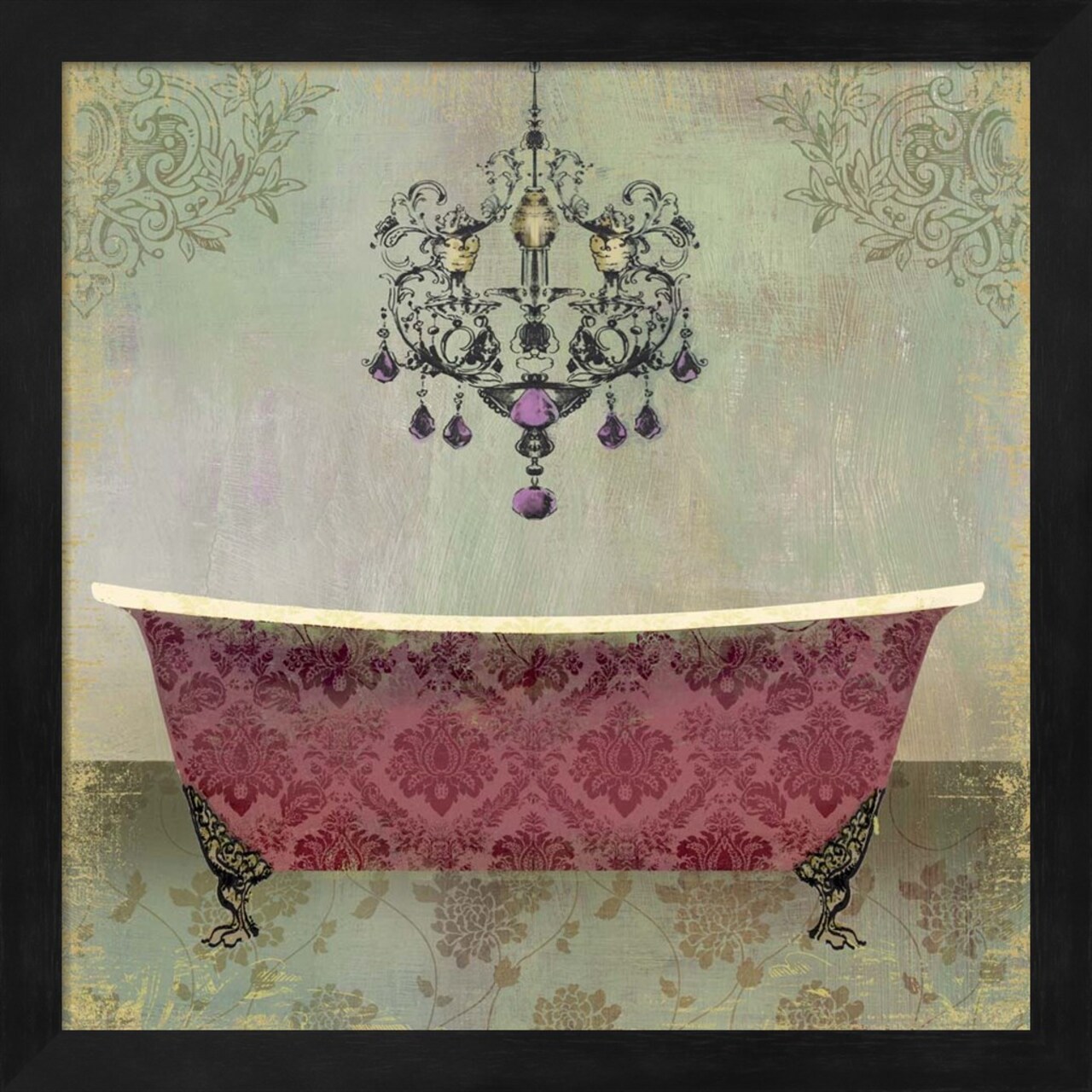 Boudoir Bath II by Posters International Studio 13" x 13" Framed Wall Art